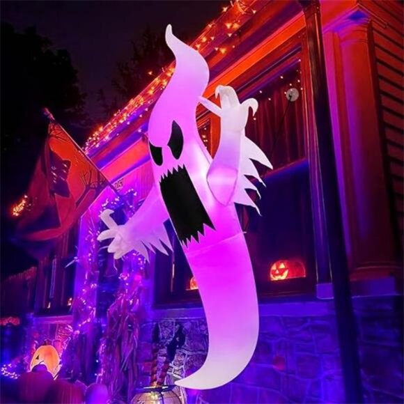 6 FT Halloween Inflatables Ghost Outdoor Window Decorations Blow Up Yard - Picture 7 of 7